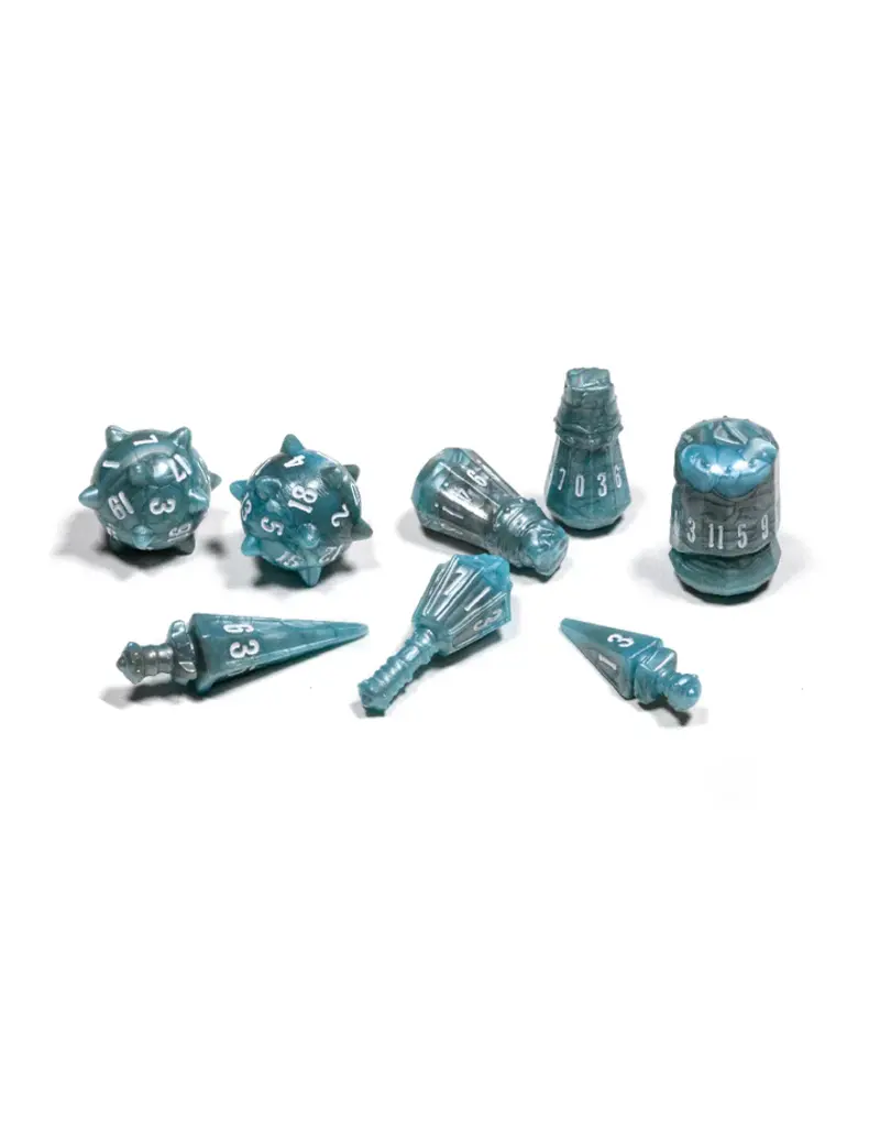 Tabletop Tycoon Polyhero Warrior 8 Dice Set - Stalwart Storm