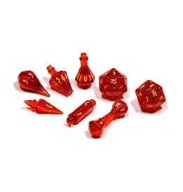 Tabletop Tycoon Polyhero Wizard 8 Dice Set - Dragonfire