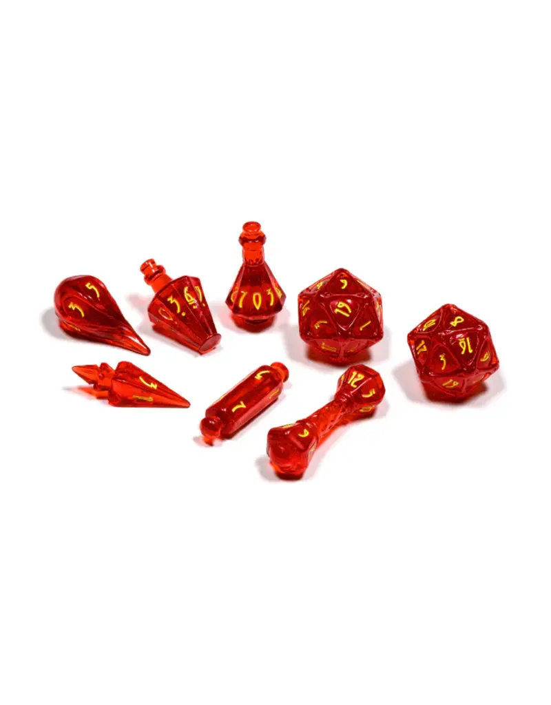 Tabletop Tycoon Polyhero Wizard 8 Dice Set - Dragonfire