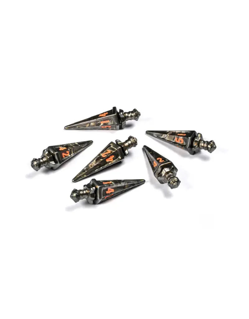 Tabletop Tycoon Polyhero Warrior 6d6 Swords - Steel Grey