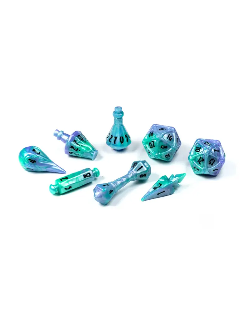 Tabletop Tycoon Polyhero Wizard 8 Dice Set - Aether Mist