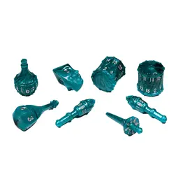 Tabletop Tycoon Polyhero Bard 8 Dice Set - Telltale Teal