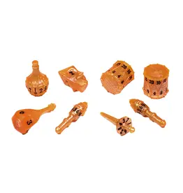 Tabletop Tycoon Polyhero Bard 8 Dice Set - Amber Ale