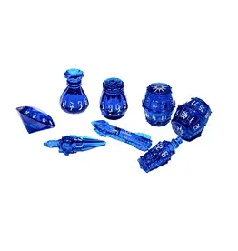 Tabletop Tycoon Polyhero Rogue 8 Dice Set - Sapphire Scoundrel