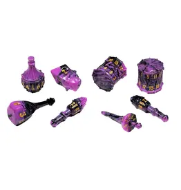 Tabletop Tycoon Polyhero Bard 8 Dice Set - Violet Lullaby