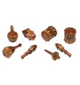 Tabletop Tycoon Polyhero Bard 8 Dice Set - Woodland Verse