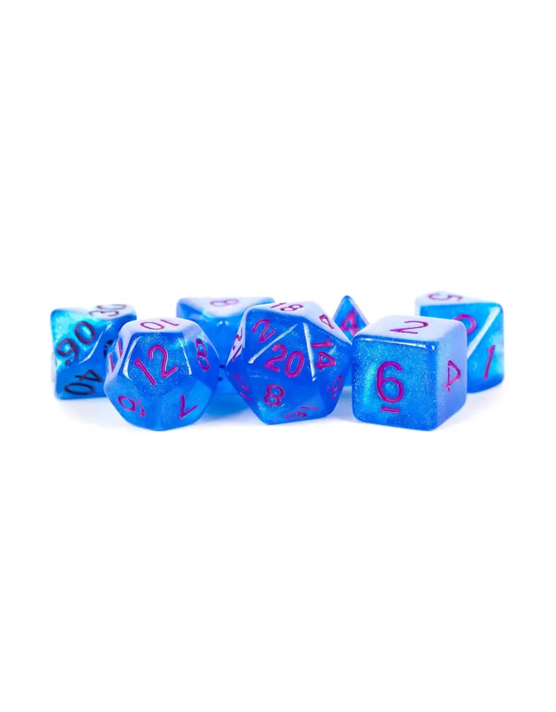 Metallic Dice Games Acrylic Poly Dice 7-Set Stardust Purple