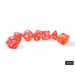Chessex Chessex 7-Set Dice Cube Festive Dahlia with White