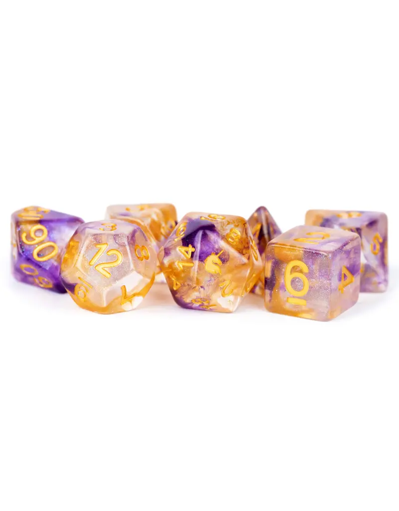 Metallic Dice Games Metallic Dice Games 7-Set Unicorn Dice - Royal Sunset
