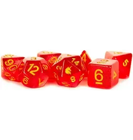 Metallic Dice Games Metallic Dice Games 7-Set Unicorn Dice - Red