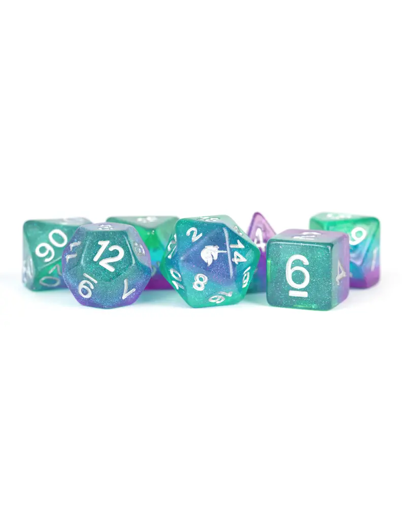 Metallic Dice Games Metallic Dice Games 7-Set Unicorn Dice - Aurora