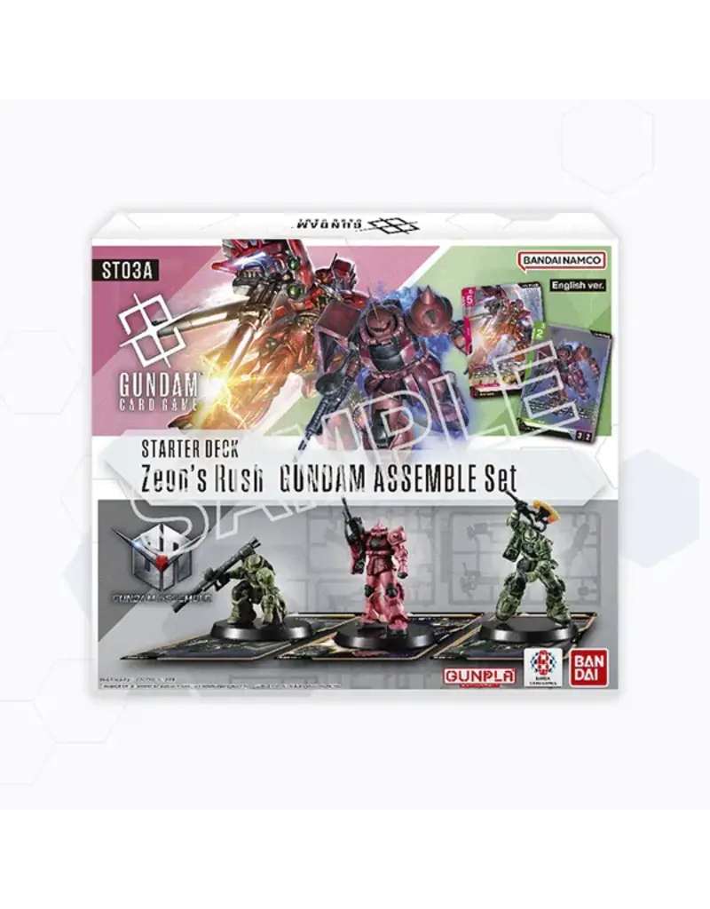 Bandai Namco Gundam TCG: Gundam Assemble - Zeon`s Rush Starter Deck Set (ST-03 Assemble)