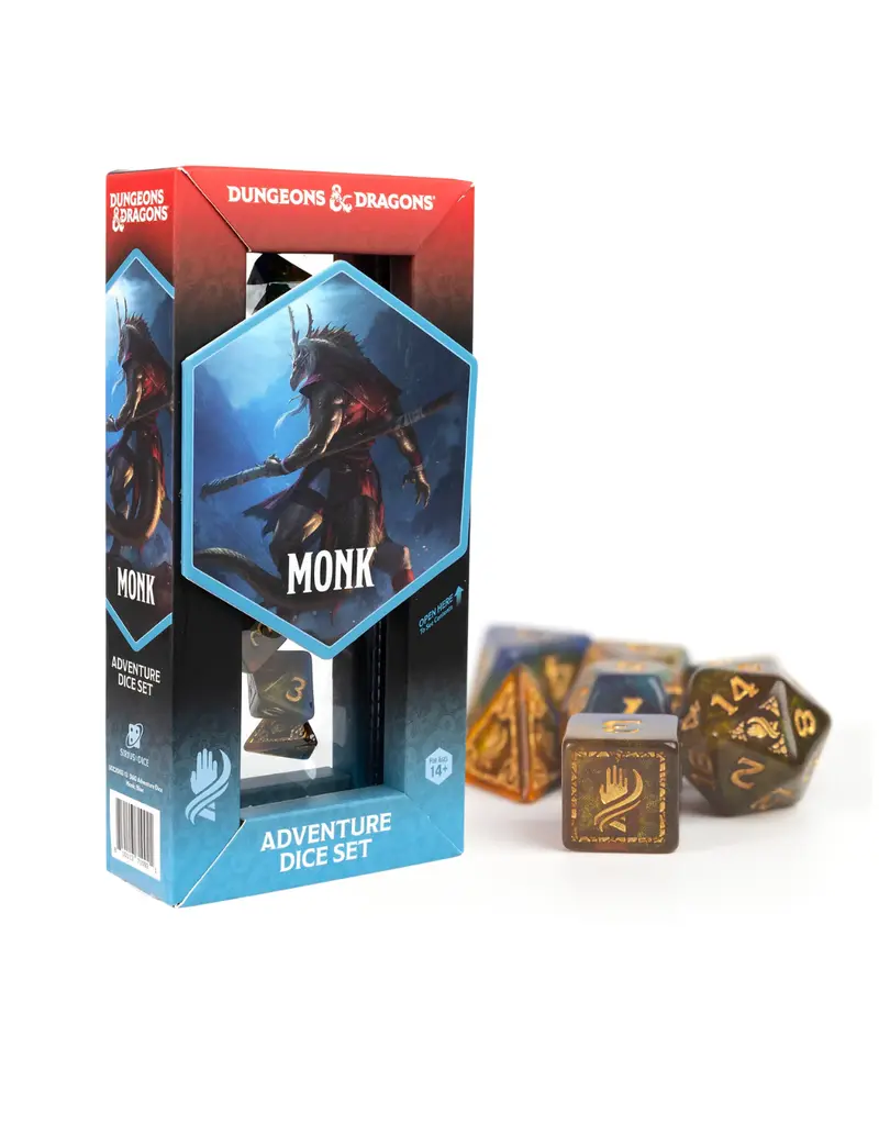 Wizards of the Coast D&D Adventure Dice Set: Monk - Blue