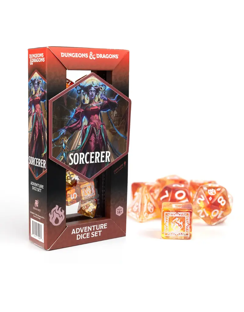 Wizards of the Coast D&D Adventure Dice Set: Sorcerer - Orange