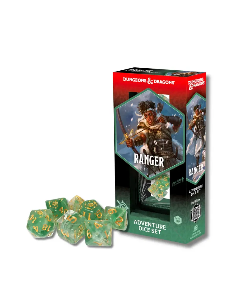 Wizards of the Coast D&D Adventure Dice Set - Ranger: White, Green
