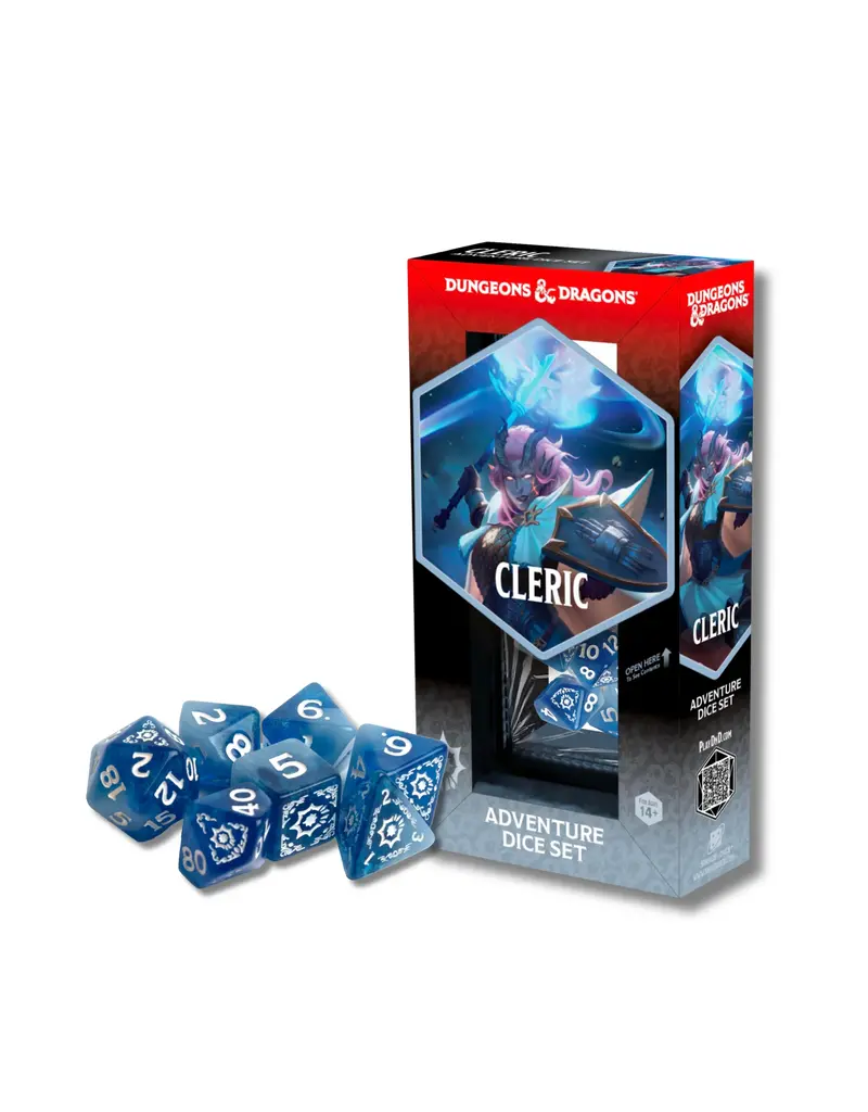Wizards of the Coast D&D Adventure Dice Set - Cleric: White, Blue