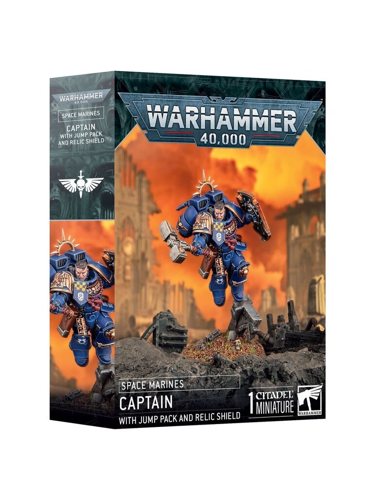 Games Workshop Warhammer 40k: Space Marines - Captain with Jump Pack and Relic Shield