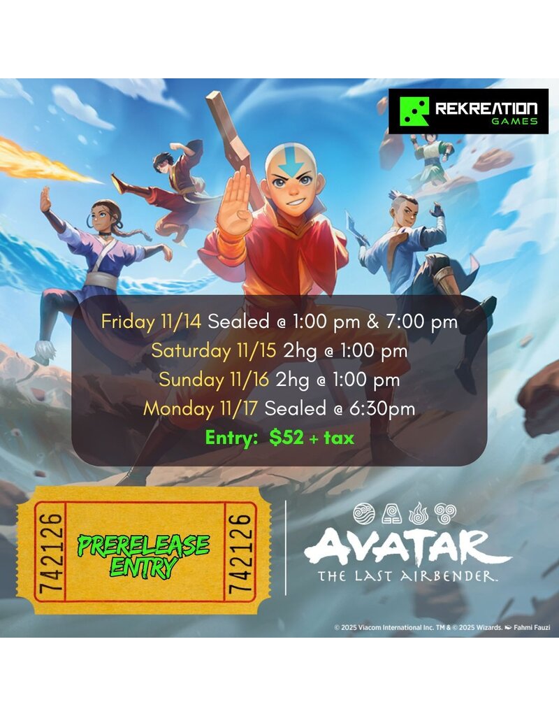Wizards of the Coast MTG Avatar Sealed Prerelease Event Entry - Friday 7:00pm  11/14