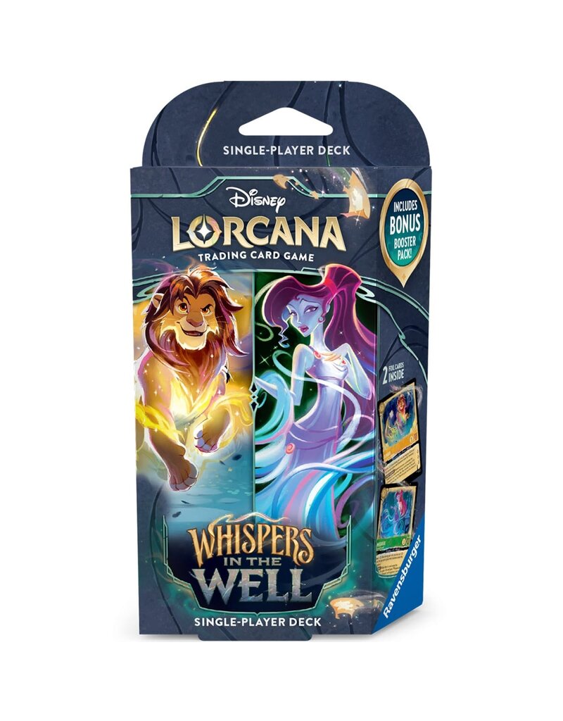 Ravensburger Disney Lorcana: Whispers in the Well - Megara & Simba: Amber & Emerald Starter Deck