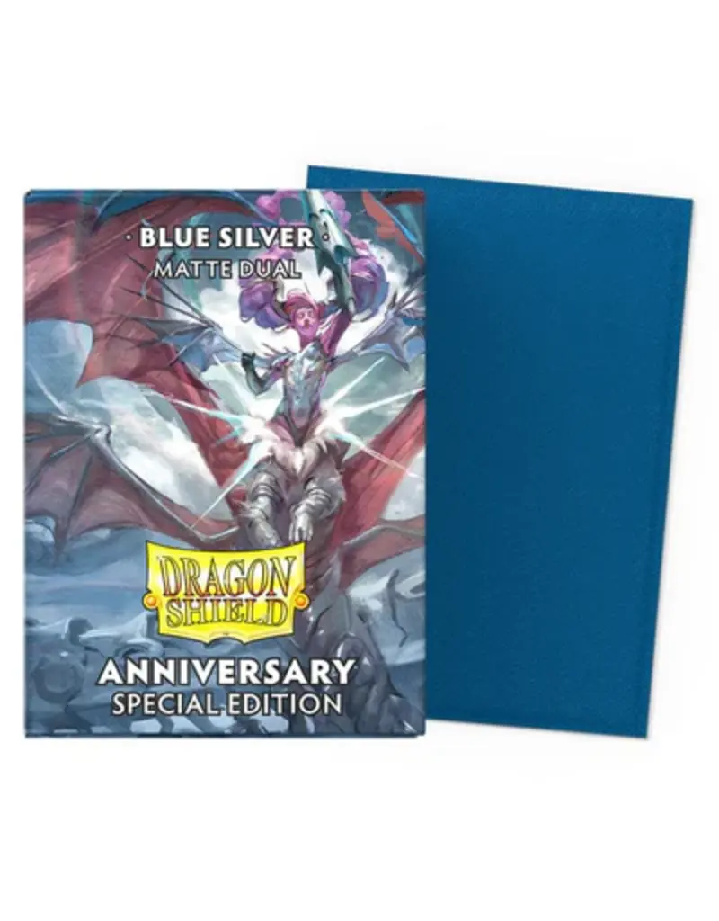 Arcane Tinmen Dragon Shield: Matte Cobalt & Silver (100)