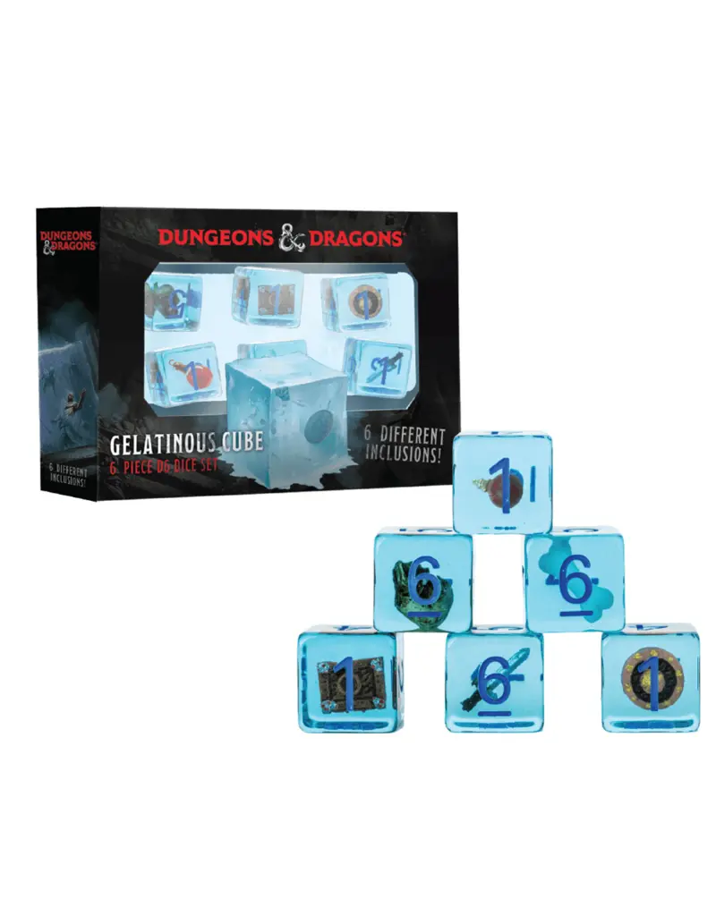 FanRoll by Metallic Dice Games D&D: Gelatinous Cube - 6 Piece D6 Dice Set