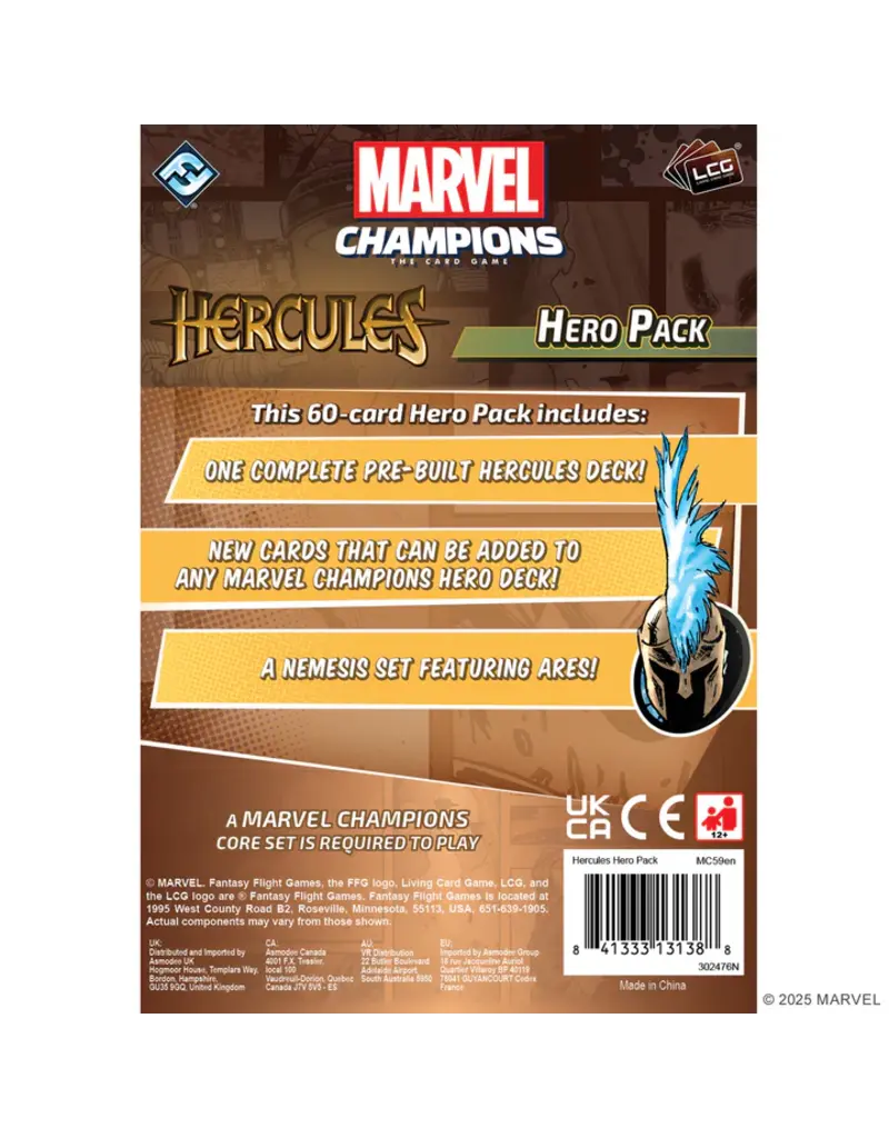 Fantasy Flight Games Marvel Champions: The Card Game - Hercules Hero Pack