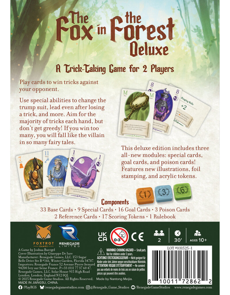 Renegade Game Studios The Fox in the Forest Deluxe
