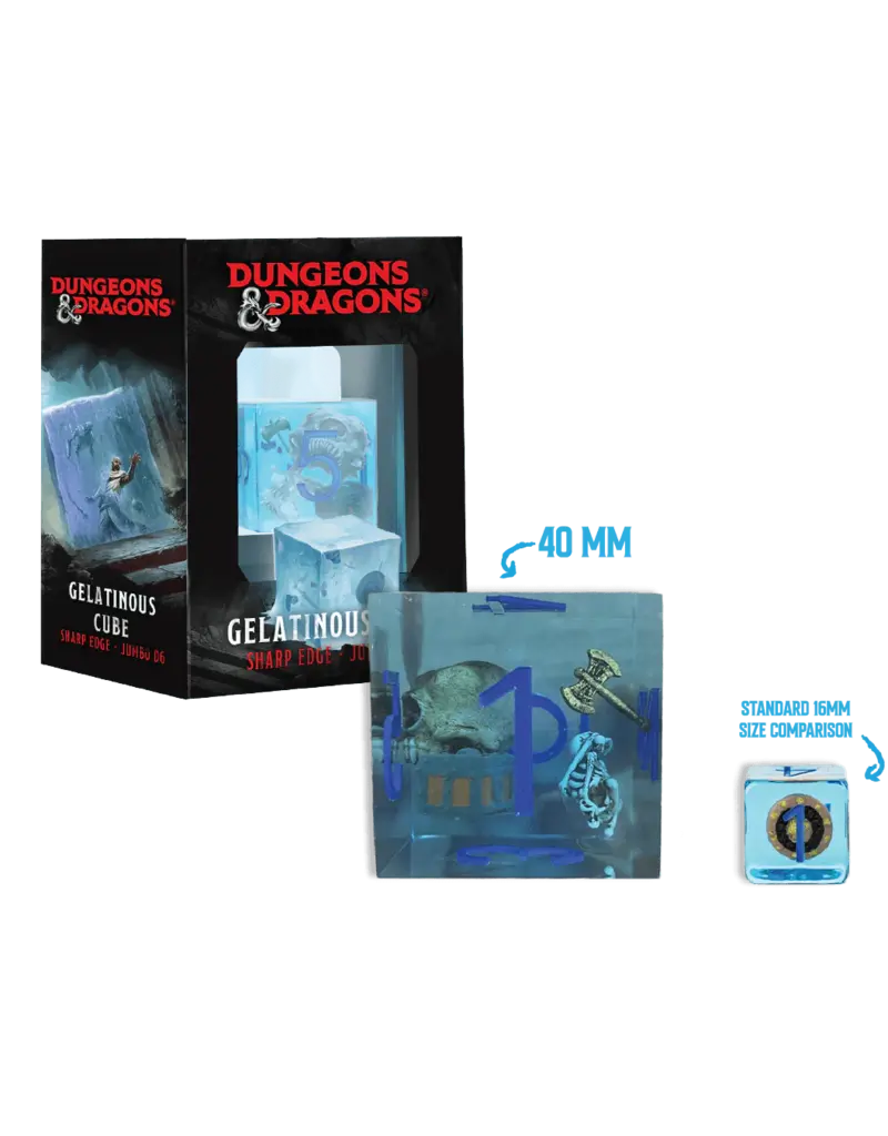 FanRoll by Metallic Dice Games D&D: Jumbo Gelatinous Cube D6 Sharp Edge Die