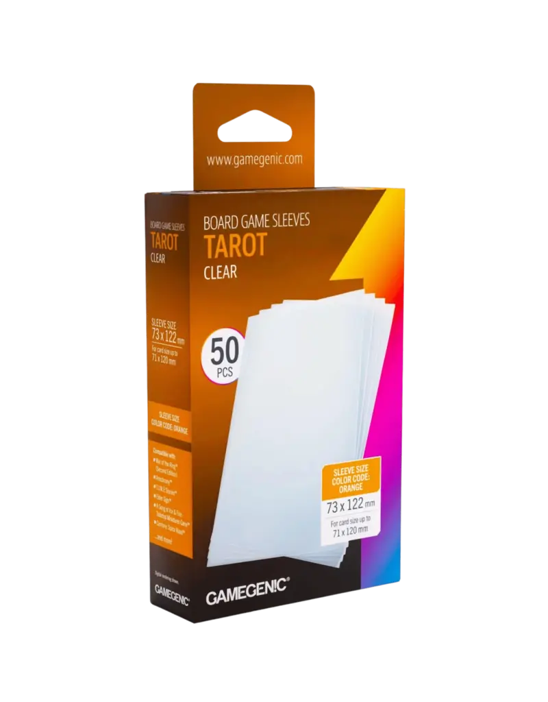 Gamegenic Gamegenic Board Game Sleeves: Tarot-Size Clear (73x122mm)