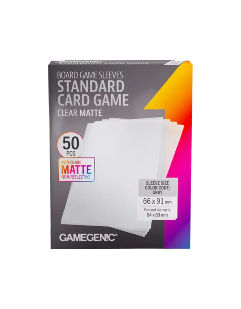 Gamegenic Gamegenic Board Game Sleeves: Standard Card Game - Clear Matte