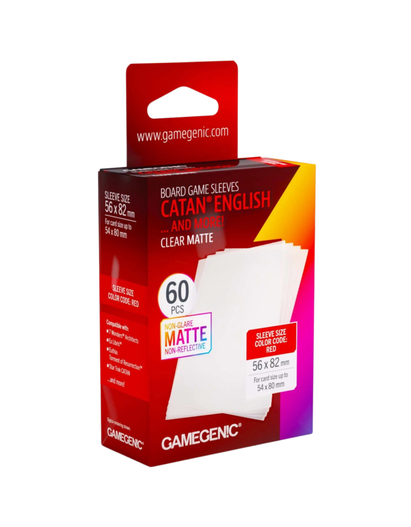 Gamegenic Gamegenic: Board Game CATAN Sleeves- Clear MATTE