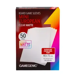 Gamegenic Gamegenic: Mini European Sleeves- Clear Matte