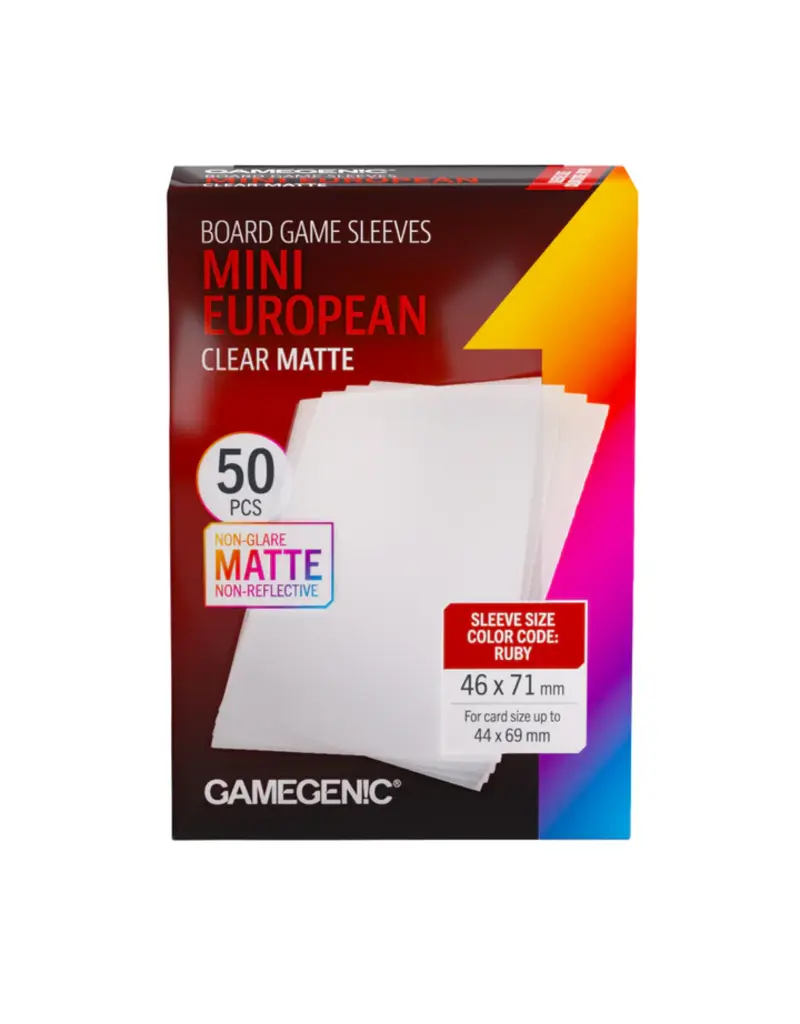 Gamegenic Gamegenic: Mini European Sleeves- Clear Matte