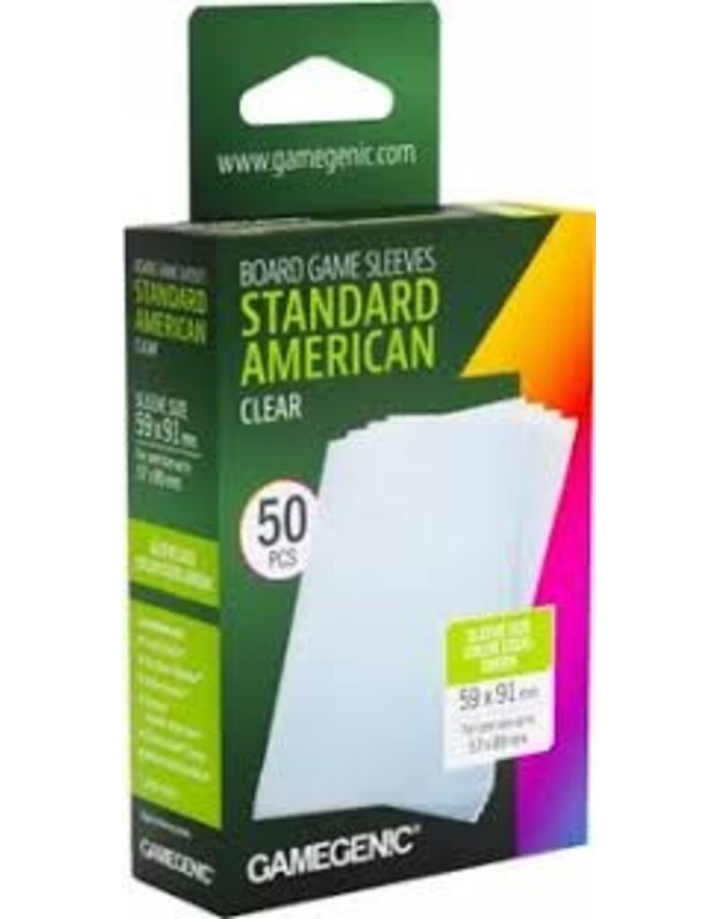 Gamegenic Gamegenic Board Game Sleeves Standard American Clear