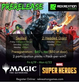 Wizards of the Coast MTG: Marvel Super Heroes SEALED Pre-Release Friday 06/19 @2:30PM