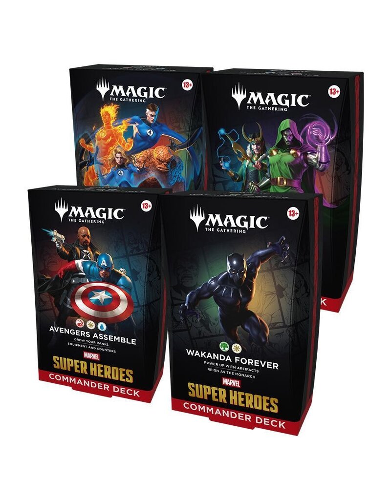 MTG: Marvel Super Heroes Commander Deck Display - Set of 4 (Preorder)