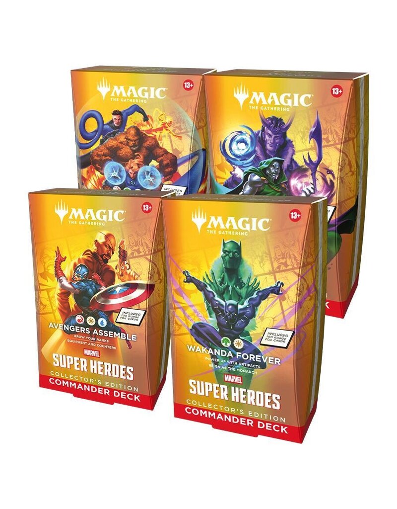 MTG: Marvel Super Heroes Commander Deck - SEALED Collector Edition Display - Set of 4 (Preorder)