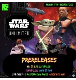 Star Wars Unlimited Ashes of The Empire Prerelease - Friday 7/10 @ 2:30pm