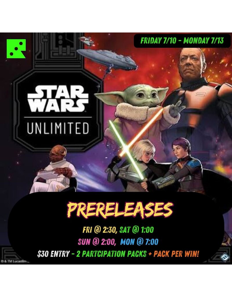Star Wars Unlimited Ashes of The Empire Prerelease - Saturday 7/11 @ 1:00pm