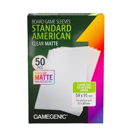 Gamegenic Gamegenic Board Game Sleeves Standard American Clear Matte
