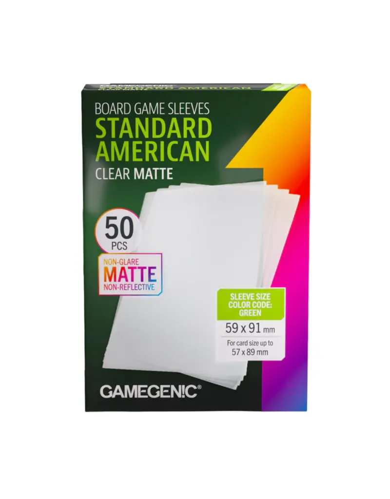 Gamegenic Gamegenic Board Game Sleeves Standard American Clear Matte