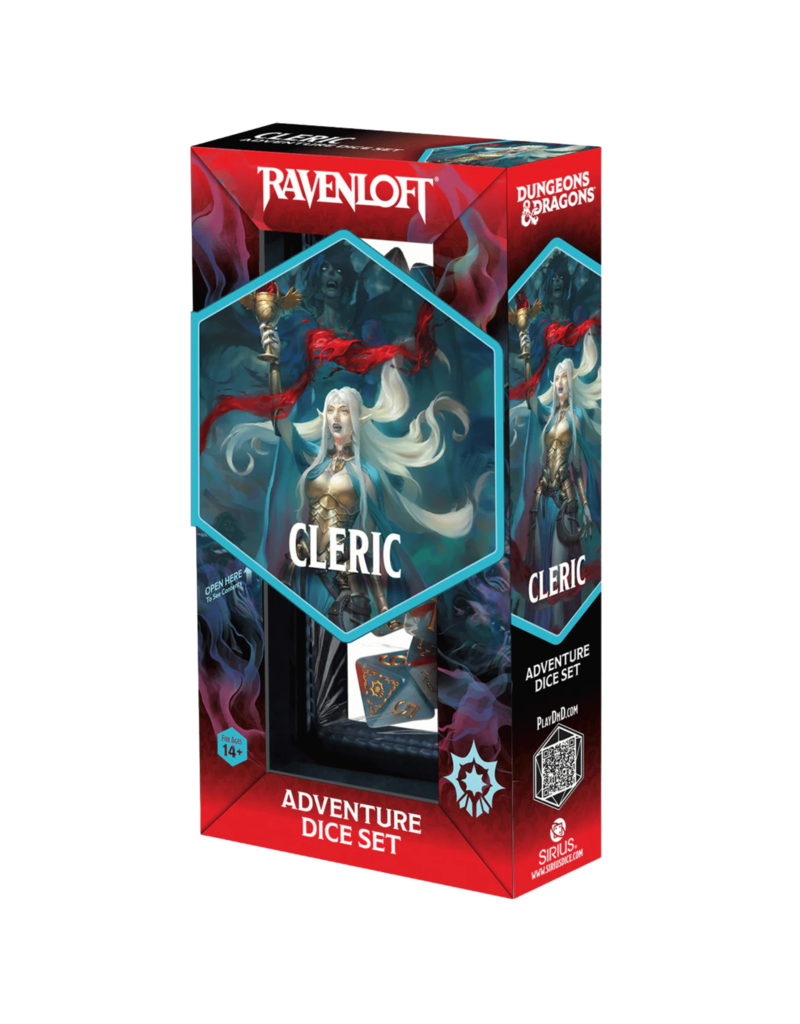 Wizards of the Coast D&D Adventure Dice Set: Cleric- Light Blue/Red