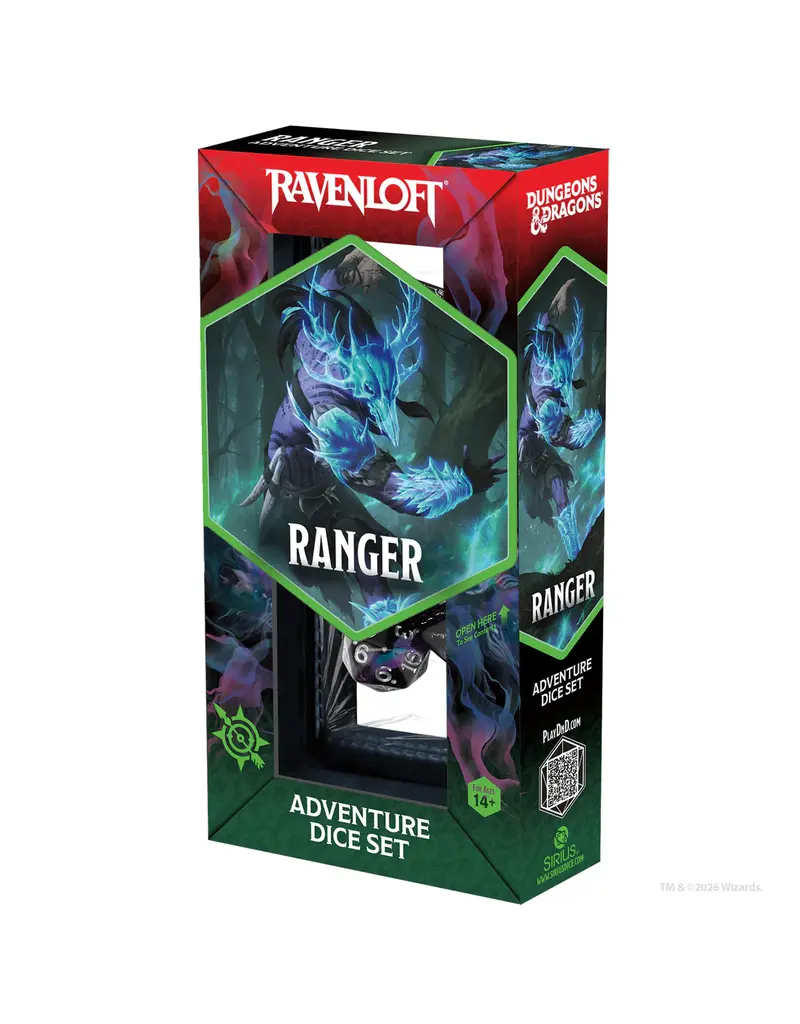Wizards of the Coast D&D Adventure Dice Set: Ranger- Black/Blue