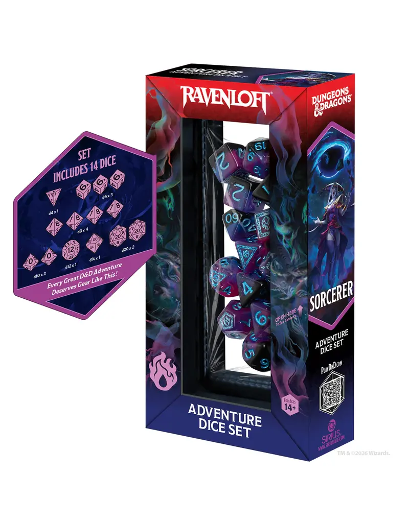 Wizards of the Coast D&D Adventure Dice Set: Sorcerer- Purple