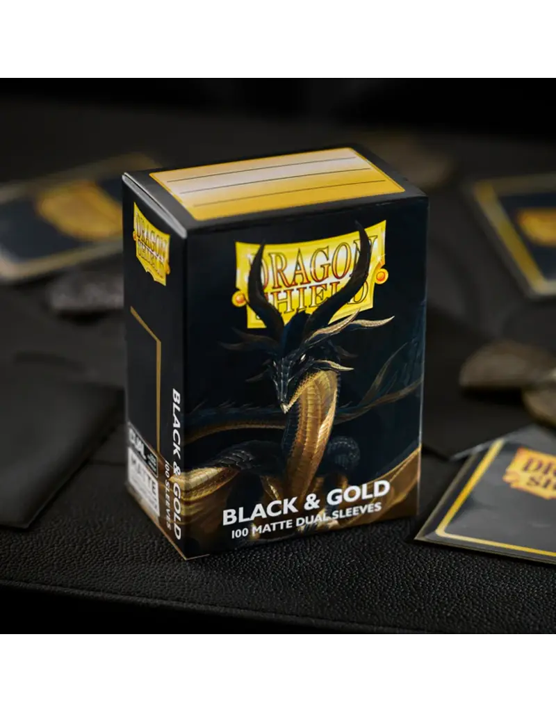 Arcane Tinmen Dragon Shield: Matte Dual Black & Gold (100)