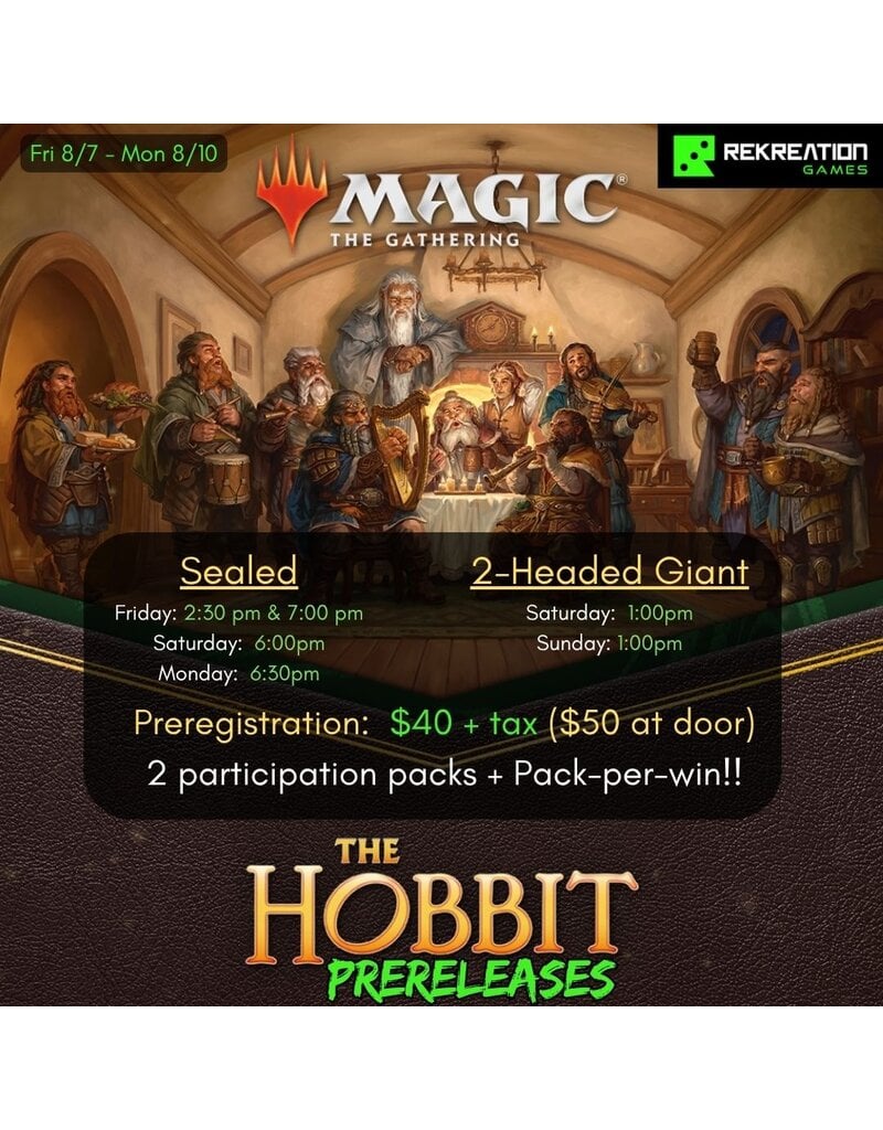 Wizards of the Coast MTG: The Hobbit 2HG Pre-Release Saturday 08/08 @1:00PM