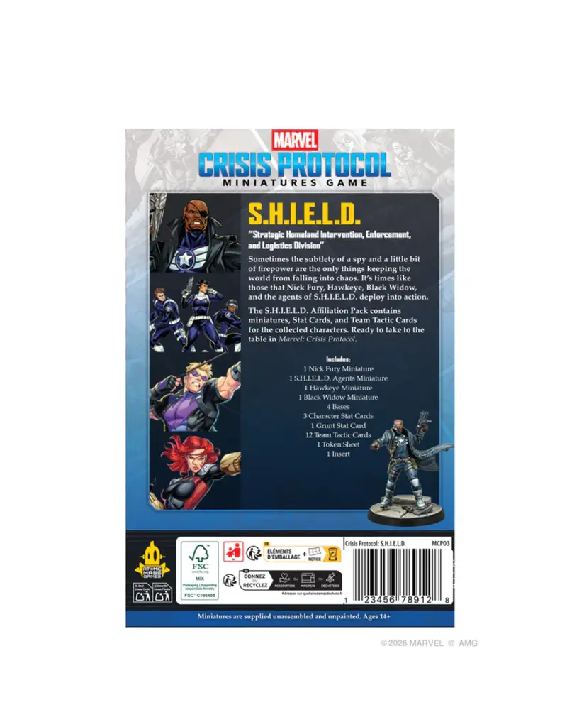 Atomic Mass Games Marvel Crisis Protocol: SHIELD Affiliation Pack