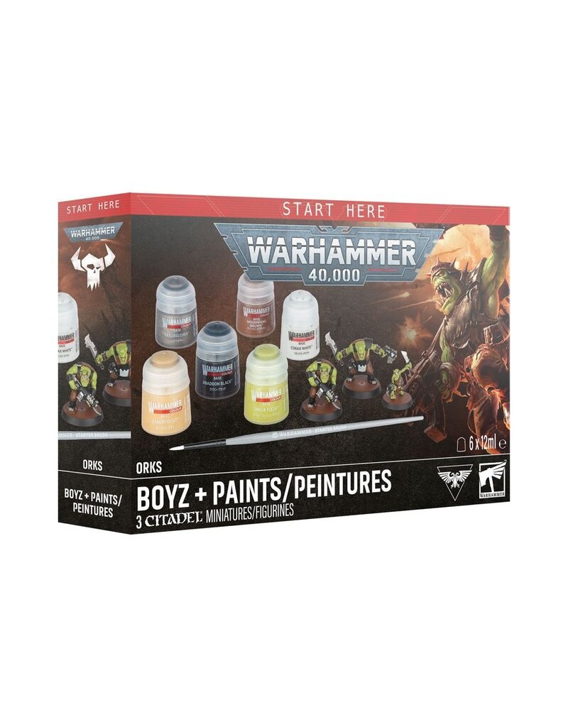 Games Workshop Warhammer 40K: Orks- Boyz + Paints