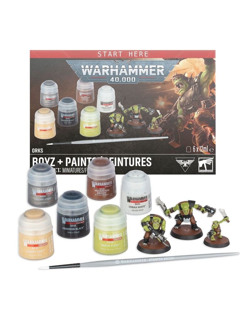 Games Workshop Warhammer 40K: Orks- Boyz + Paints
