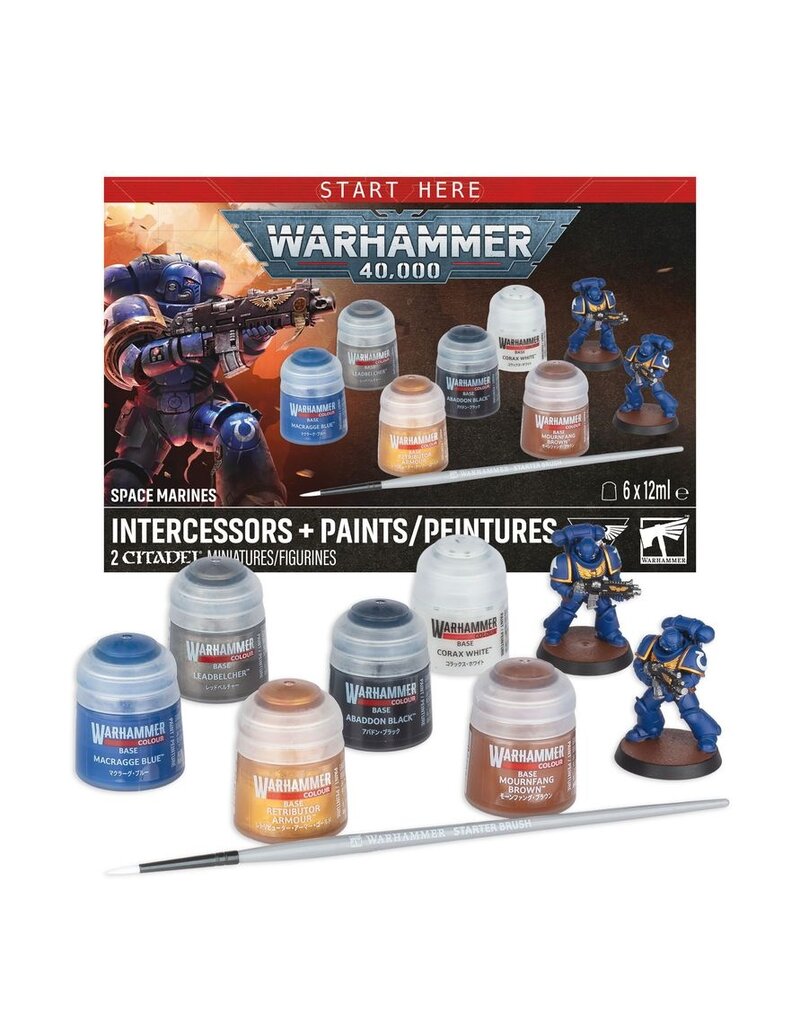 Games Workshop Warhammer 40K: Space Marines- Intercessors + Paints